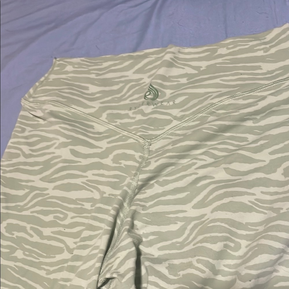 Ryderwear Green Zebra Print Leggings